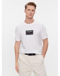 Tommy Hilfiger - T-Shirt Label Hd Print Tee Mw0Mw34391 Weiß Regular Fit - Lyst
