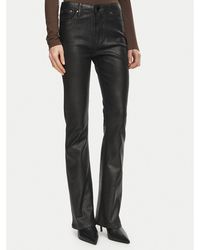 Guess - Hose Aus Kunstleder W6Ba0L D2083 Bootcut Fit - Lyst