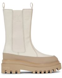 Calvin Klein - Klassische Stiefeletten Flatform Chelsea Boot Lth Wn Yw0Yw01111 - Lyst