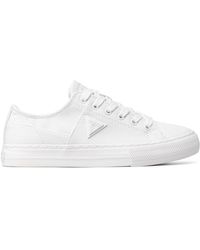 Guess - Sneakers aus stoff pranze fl6pnz fab12 white - Lyst