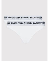 Karl Lagerfeld - 2Er-Set Klassische Damenslips Logo Set 211W2127 Weiß - Lyst