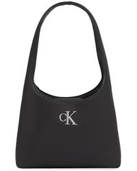 Calvin Klein - Handtasche minimal monogram a shoulderbag t k60k611820 black beh - Lyst