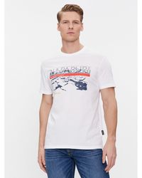 Napapijri - T-Shirt Forsteri Np0A4Hm6 Weiß Regular Fit - Lyst