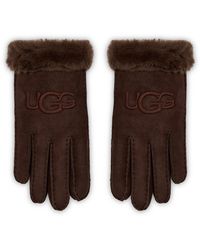 UGG - Damenhandschuhe W Sheepskin Embroider Glove 20931 Burnt Cedar - Lyst