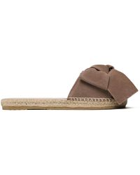 Manebí - Espadrilles suede sandals with bow w 1.9 j0 vintage taupe - Lyst
