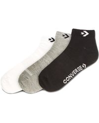 Converse - 3Er-Set Niedrige -Socken E746A-3010 Weiß - Lyst