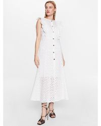 Pinko - Kleid Für Den Alltag 100912 A0Q4 Weiß Regular Fit - Lyst