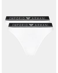 Emporio Armani - 2Er-Set Damenslips 163337 3F227 00010 Weiß - Lyst