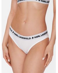 Karl Lagerfeld - Klassischer Damenslip Logo 211W2111 Weiß - Lyst