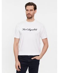 Karl Lagerfeld - T-Shirt 755403 541221 Weiß Regular Fit - Lyst