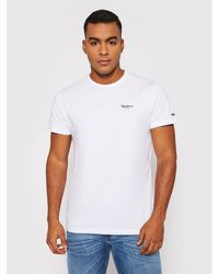 Pepe Jeans - T-Shirt Original Basic 3 N Pm508212 Weiß Slim Fit - Lyst