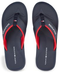 Tommy Hilfiger - Zehentrenner comfort hilfiger beach sandal fm0fm05029 desert sky dw5 - Lyst