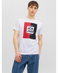 Jack & Jones - T-Shirt 12235179 Weiß Regular Fit - Lyst