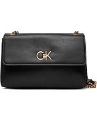 Calvin Klein - Handtasche re-lock ew conv crossbody k60k611084 ck black beh - Lyst