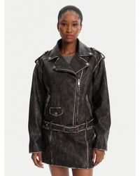 Guess - Jacke Aus Kunstleder W5Yl04 Whdi0 Regular Fit - Lyst