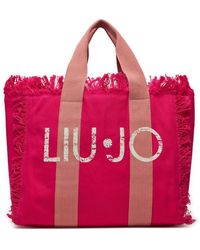 Liu Jo - Handtasche shopping logo stamp va4203 t0300 deep pink 82143 - Lyst