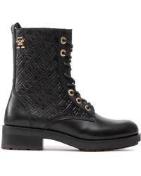 Tommy Hilfiger - Stiefeletten Th Monogram Biker Boot Fw0Fw06817 - Lyst