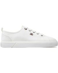 Tommy Hilfiger - Sneakers Aus Stoff Vulc Canvas Sneaker Fw0Fw08063 Weiß - Lyst