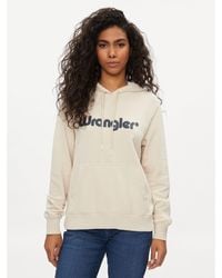 Wrangler - Sweatshirt 112350335 Écru Regular Fit - Lyst
