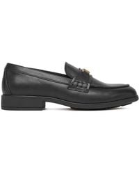 Tommy Hilfiger - Slipper Th Logo Leather Loafer Fw0Fw08705 - Lyst