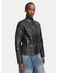 Gestuz - Lederjacke Melgz 10904666 Regular Fit - Lyst