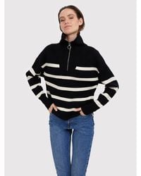 Vero Moda - Troyer VMSABA STRIPE LS HIGHNECK BLOUSE GA NOOS - Lyst