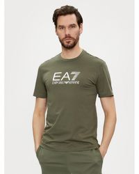 EA7 - T-Shirt 3Dpt71 Pjm9Z 1846 Grün Regular Fit - Lyst