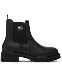 Tommy Hilfiger - Klassische Stiefeletten Tjw Chelsea Leather Boot En0En02825 - Lyst