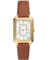 Fossil - Uhr Raquel quarz/3 Zeiger datum Uhrwerk 26mm Gehäusegröße mit einem litehideTM Lederarmband ES5307 - Lyst