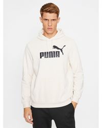 PUMA - Sweatshirt Ess Big Logo 586687 Weiß Regular Fit - Lyst
