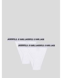 Karl Lagerfeld - 2Er-Set Brazilian Damenslips 225W2141 Weiß - Lyst