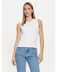 Gap - Top 540735-04 Weiß Slim Fit - Lyst
