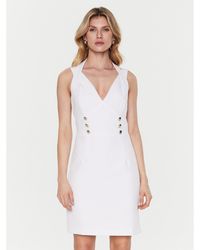 Guess - Kleid Für Den Alltag Amanda W3Gk52 Wb4H2 Weiß Slim Fit - Lyst