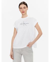 Calvin Klein - T-Shirt J20J220717 Weiß Relaxed Fit - Lyst