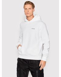 Calvin Klein - Sweatshirt Micro Logo K10K109927 Weiß Regular Fit - Lyst