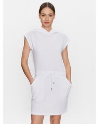 DKNY - Kleid Für Den Alltag Dp3D4775 Weiß Classic Fit - Lyst