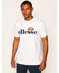 Ellesse - T-Shirt Sl Prado Tee Shc07405 Weiß Regular Fit - Lyst