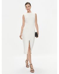 Trussardi - Kleid Für Den Alltag 56D00743 Weiß Regular Fit - Lyst