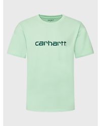 Carhartt - T-Shirt Script I031047 Grün Regular Fit - Lyst