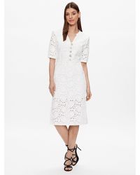 Bruuns Bazaar - Kleid Für Den Alltag Armeria Harisa Bbw3333 Weiß Regular Fit - Lyst