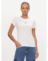 Calvin Klein - T-Shirt J20J223358 Weiß Slim Fit - Lyst