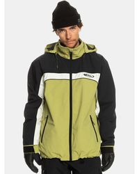 Quiksilver - Skijacke Live Wire Snjt Eqytj03408 Grün Regular Fit - Lyst