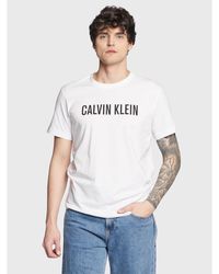 Calvin Klein - T-Shirt Logo Km0Km00836 Weiß Regular Fit - Lyst