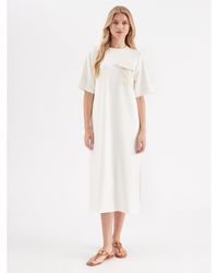 Inwear - Kleid Für Den Alltag Zev 30108202 Weiß Straight Fit - Lyst