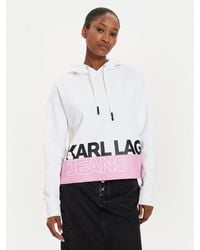 Karl Lagerfeld - Sweatshirt 245J1803 Weiß Regular Fit - Lyst