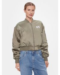 Calvin Klein - Bomberjacke J20J222591 Grün Regular Fit - Lyst