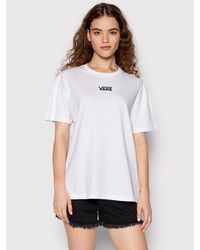 Vans - T-Shirt Flying V Vn0A7Yut Weiß Oversize - Lyst