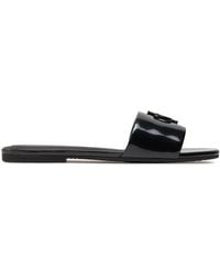 Calvin Klein - Pantoletten flat sandal slide mg met yw0yw01348 black beh - Lyst