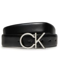 Calvin Klein - Damengürtel Re-Lock Ck Logo Belt 30Mm K60K610157 - Lyst