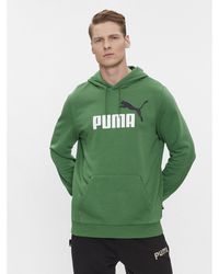 PUMA - Sweatshirt Ess+ Col Big Logo 586765 Grün Regular Fit - Lyst